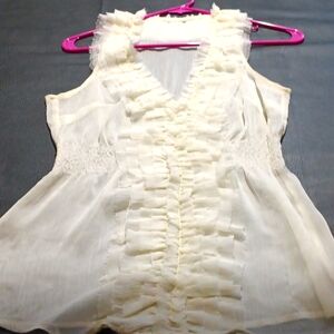 Sheer silk feel tank fits XS to S